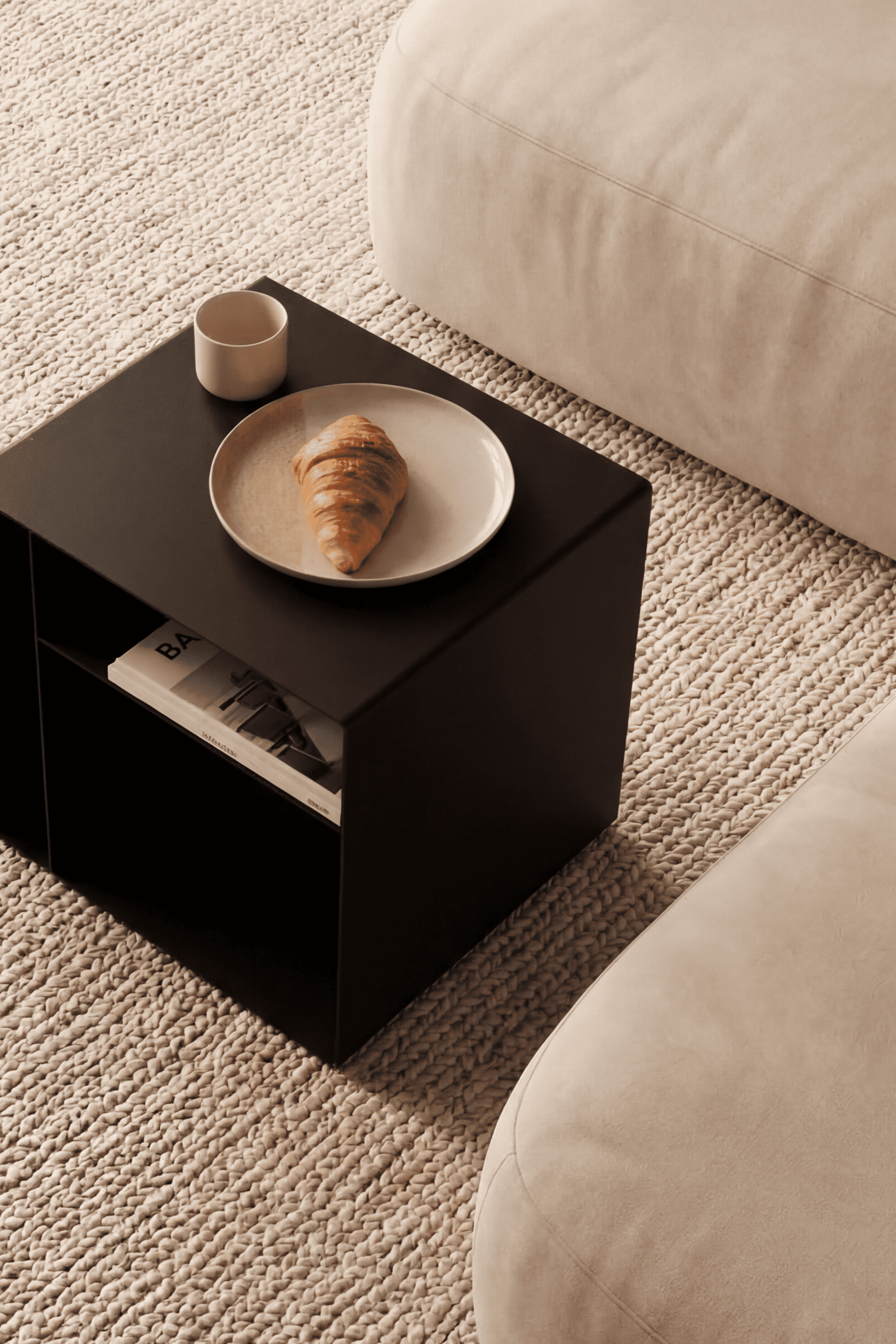 nordesign — side table, cup, croissant